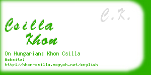csilla khon business card